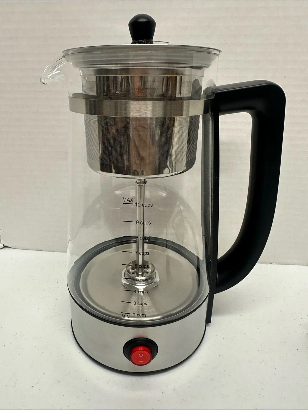 KIDISLE 10-Cup Electric Coffee Percolator Glass KEG8063-UL Stainless 1000W